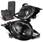 High Beam Headlight Lamp Set for Lexus SC300/SC400 (1992–2000) - Black Housing