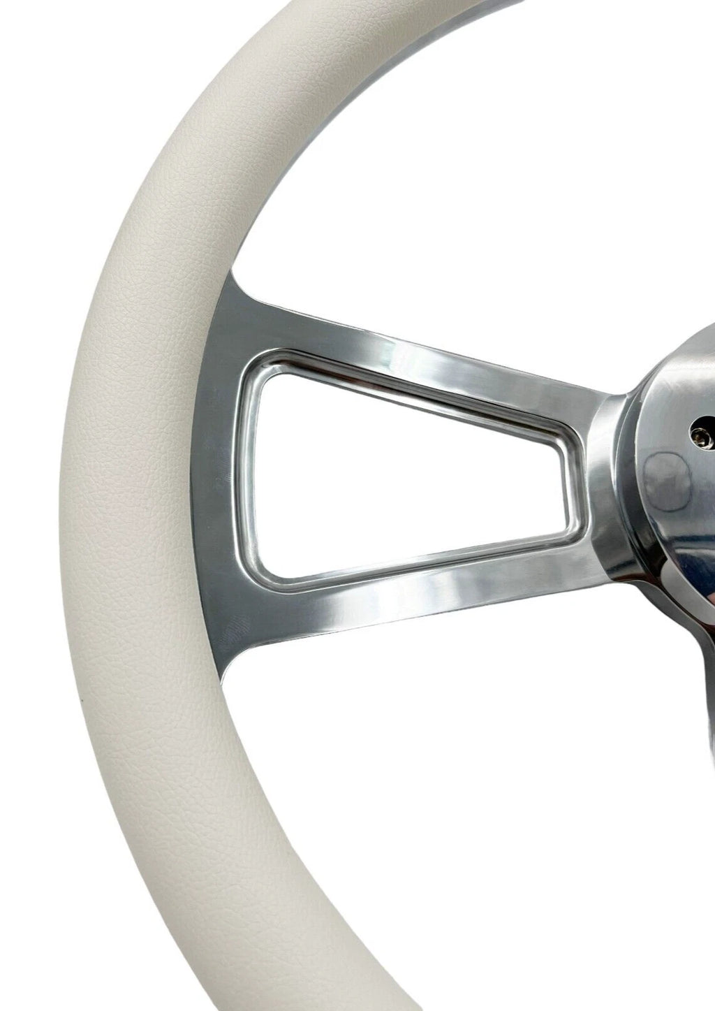 18 Inch Steering Wheel White Wrap Replacement for Kenworth Peterbilt (2018–2024)