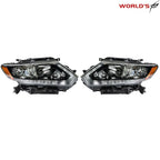 Set of 2 Halogen Headlights for Nissan Rogue (2014–2016) Chrome Housing