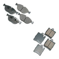 Akebono EURO Front & Rear Ceramic Disc Brake Pad Kit for Mercedes W210 E55 AMG (1999–2002)