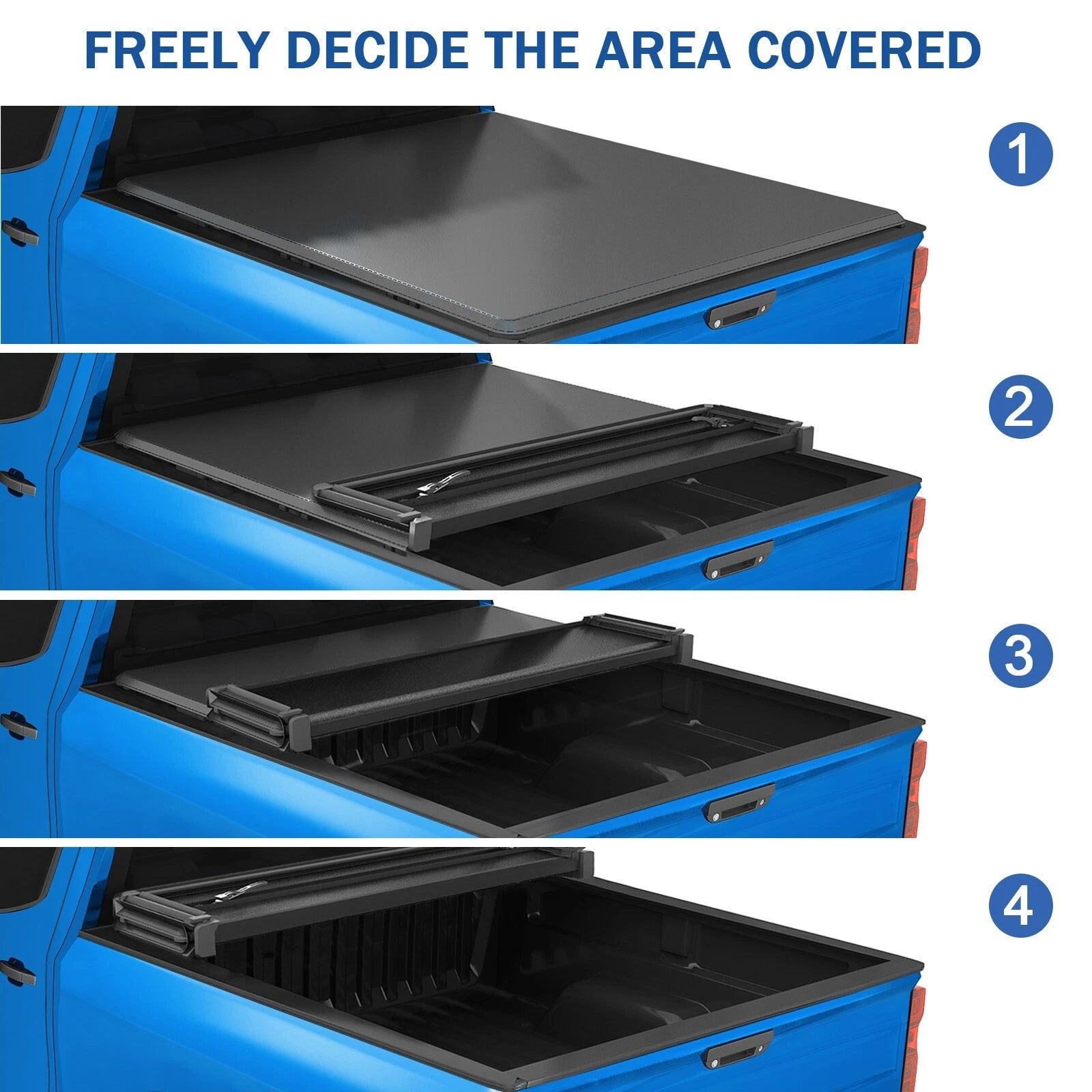 5.8ft 4-Fold Tonneau Bed Cover for Chevy Silverado/GMC Sierra 1500 (2007–2023)
