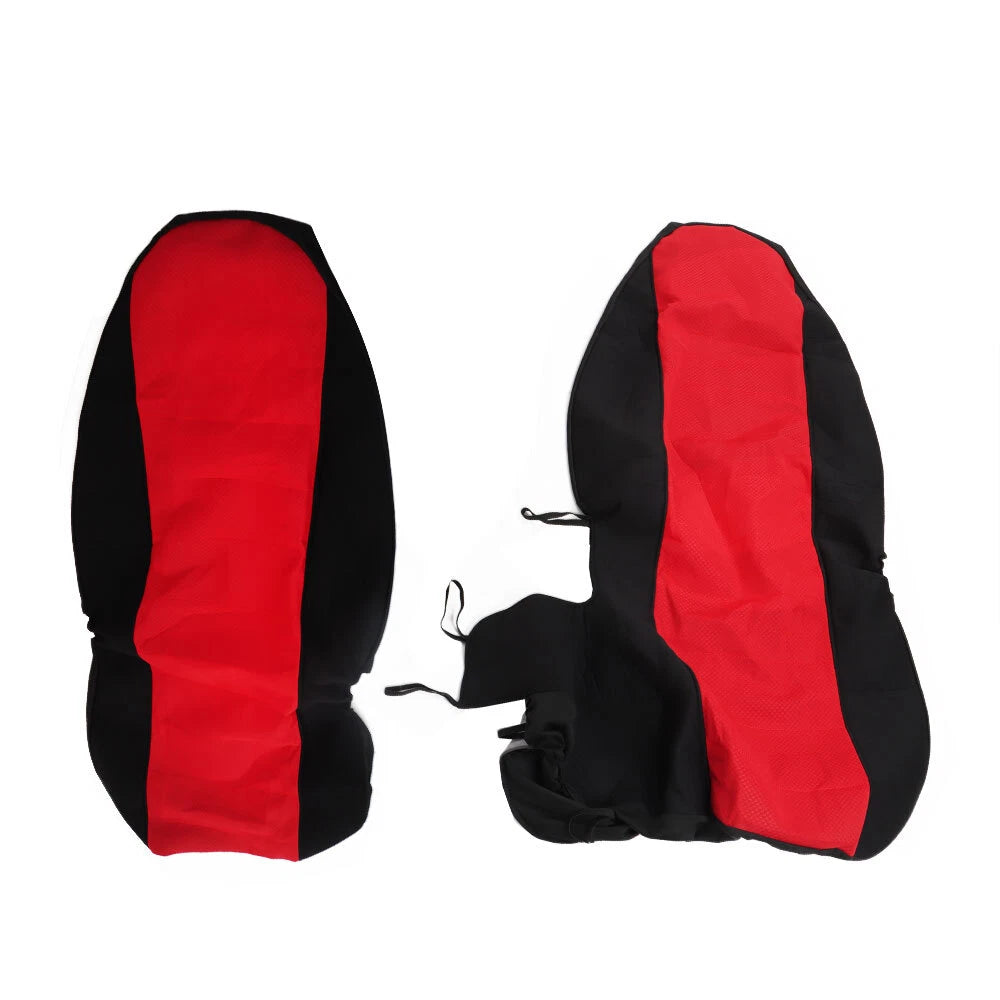 Set of 2 Car Seat Covers for Ford Ranger (1998–2003) Black/Red Center