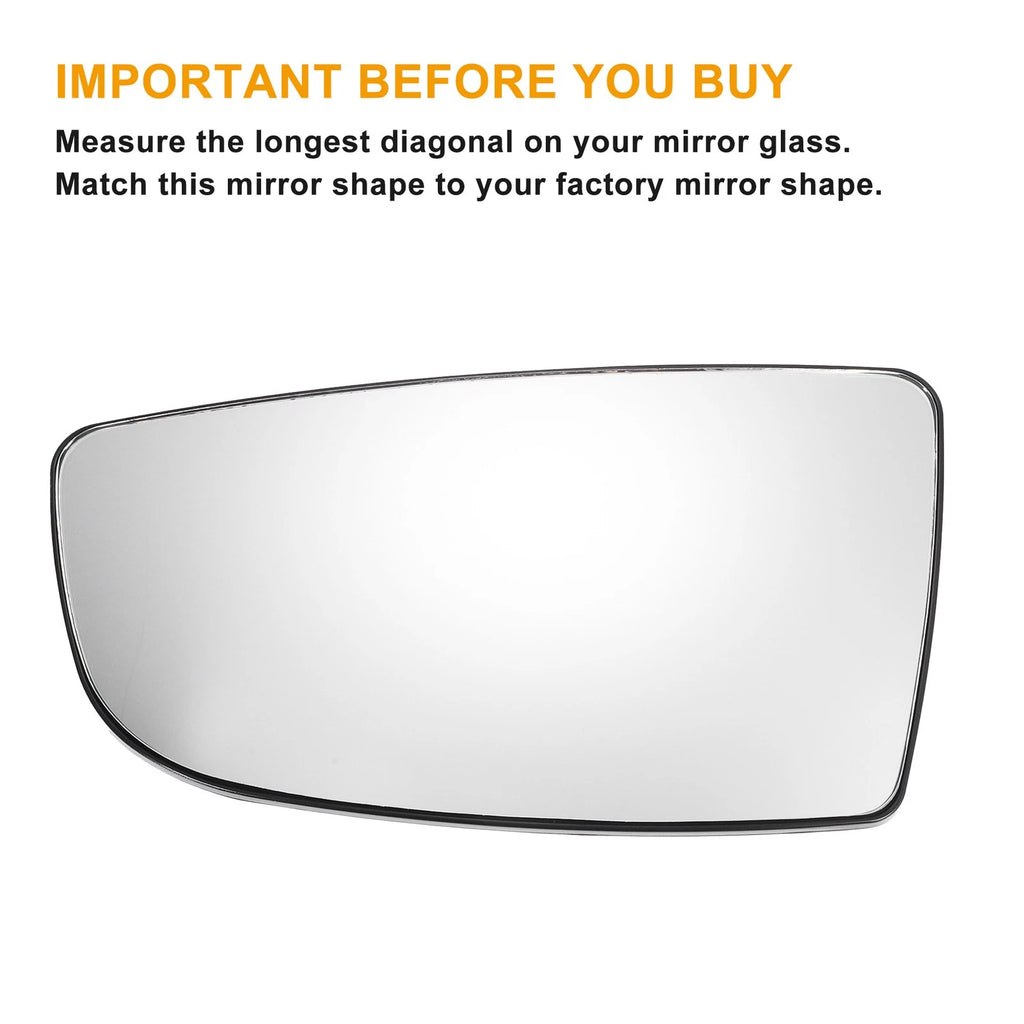 Left Lower White Mirror Glass for Ford Transit T150 T250 (Non-heated)