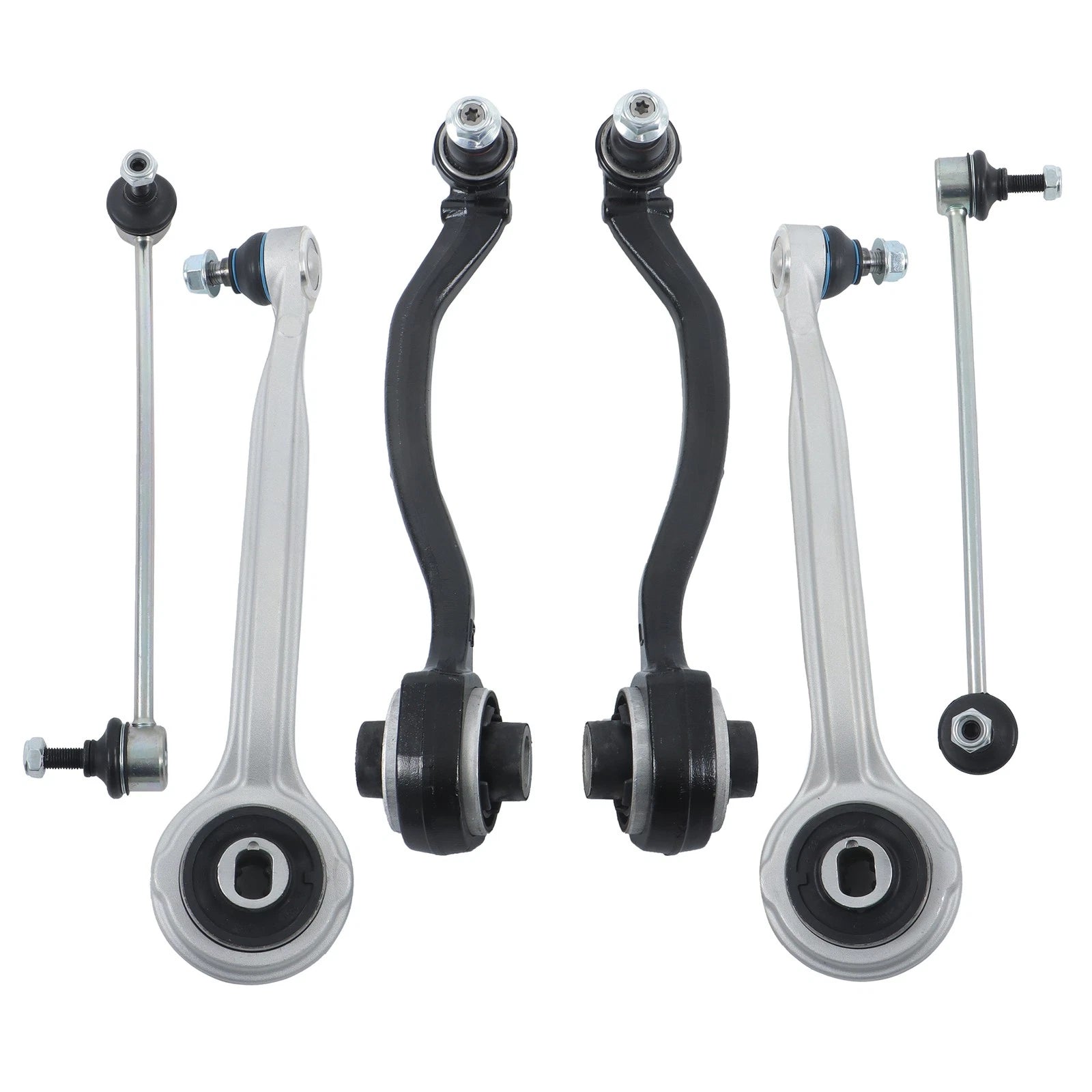 Set of 6 Control Arms and Sway Bar Links for Mercedes-Benz CLK550 (2007–2009)
