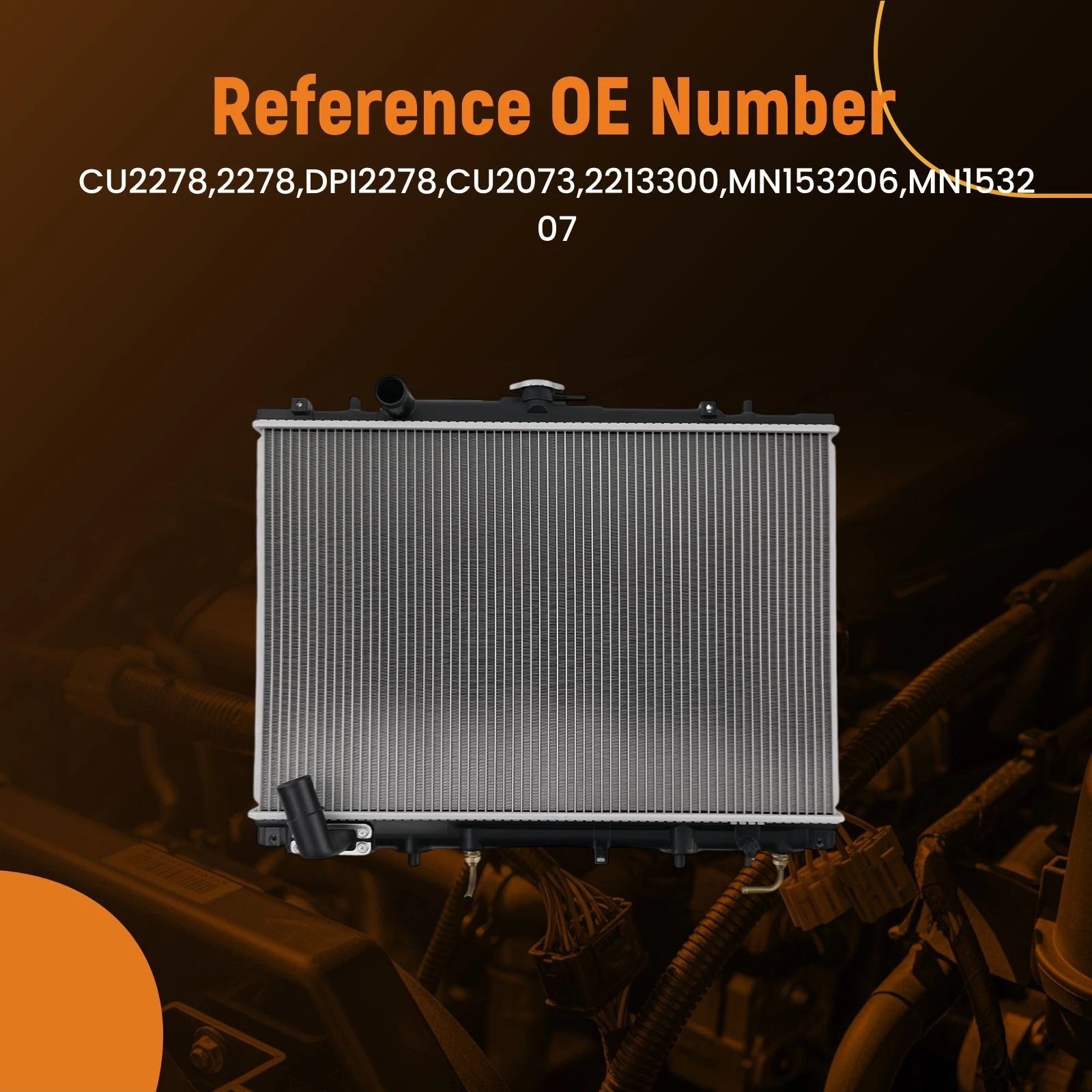 Aluminum Cooling Radiator for Mitsubishi Montero Sport (1997–2003) MN153207