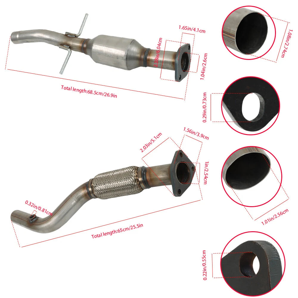 Rear Catalytic Converter Exhaust Pipe for Chevrolet Cruze (2011-2016)