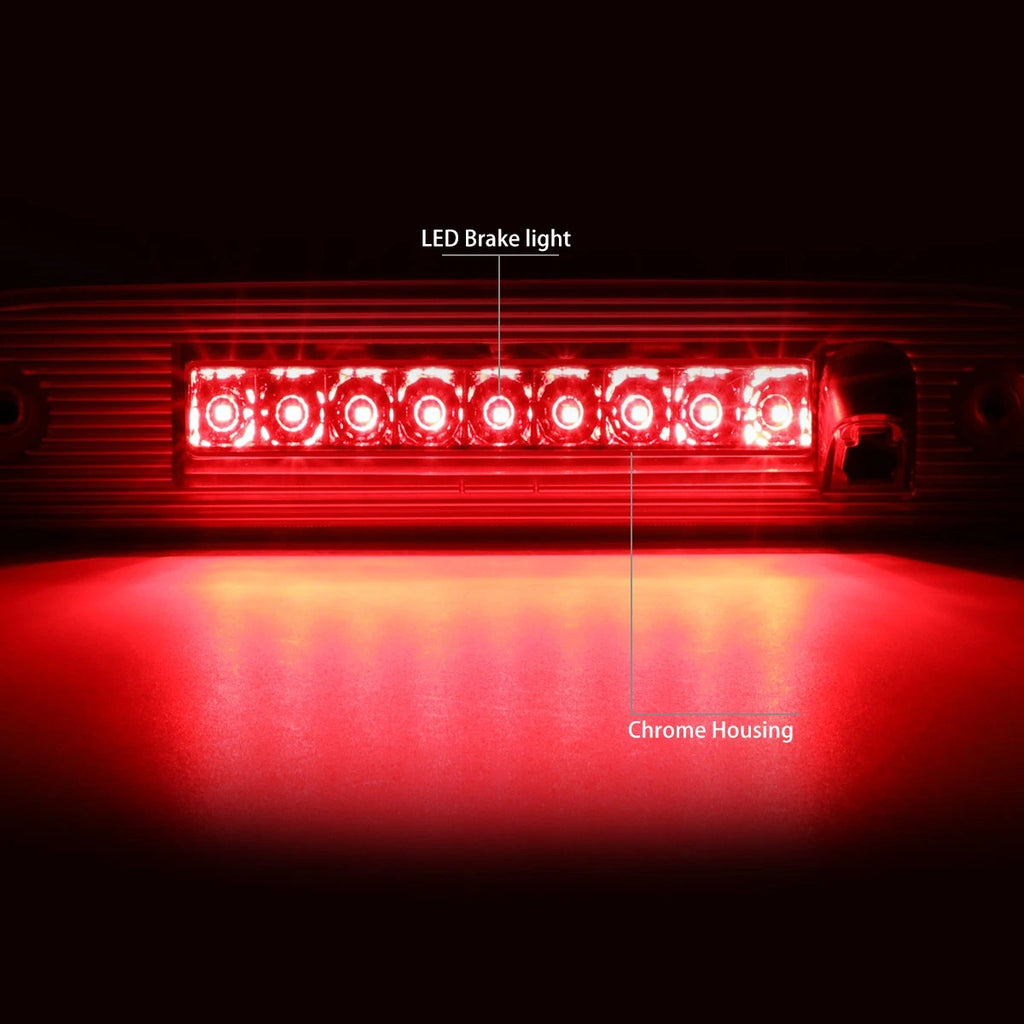 Full LED 3rd Third Tail Brake Light for Dodge Nitro (2007–2012) Chrome