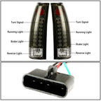 Smoke LED Tail Lights for Chevy GMC C/K 1500-3500 Yukon Silverado (1988–1998)