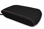Console Lid Armrest Cover for Toyota 4Runner (2010–2019) Carbon Fiber Pink Stitch