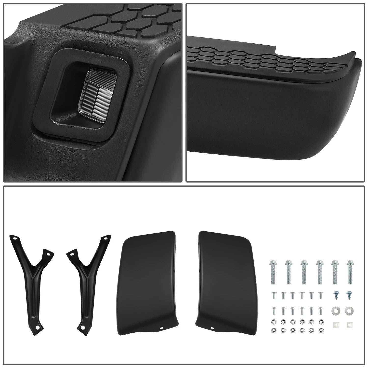 Rear Bumper Assembly for Dodge Ram 1500 (2009–2024) Black w/o Sensor Holes