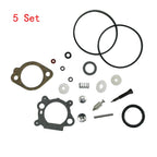 Set of 5 Carburetor Rebuild Kits for Briggs Lawnmower (492495, 493762, 498260)