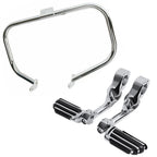 Engine Guard Crash Bar + 1.25" Highway Foot Pegs for Harley Softail (2000–2017)