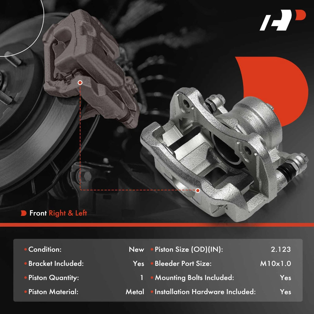2Pcs Brake Caliper with Bracket for Nissan Versa (2020-2023)