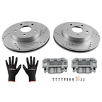 Front Brake Rotors+Brake Calipers for Dodge Ram 1500 2009-2010/Ram 1500 2011-18