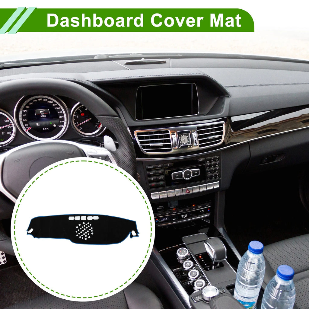 Dashboard Cover for Mercedes-Benz E-Class (2017–2021) Black Blue