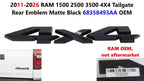 Matte Black Tailgate Rear Emblem for RAM 1500 2500 3500 (2011–2026) 68358493AA