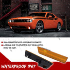 Set of 2 Front Fender Side Marker Light Housings for Dodge Challenger (2008–2014)