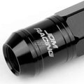 Open-End Aluminum Black Lug Nuts + Adapter M12x1.25 for