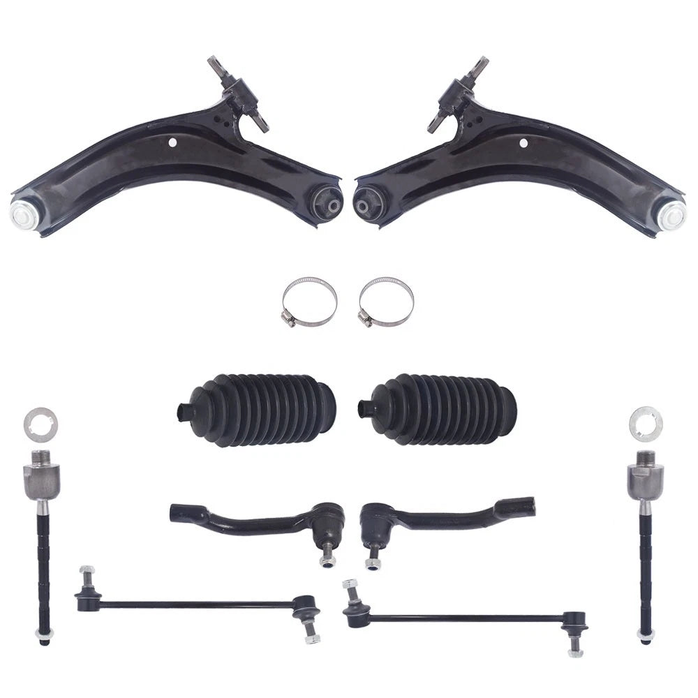 Suspension Kit for Nissan Rogue (2008–2013) - Front Lower Control Arms, Tie Rods