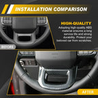 Steering Wheel Panel Cover Trim for Ford F150 (2021–2023) Carbon Fiber
