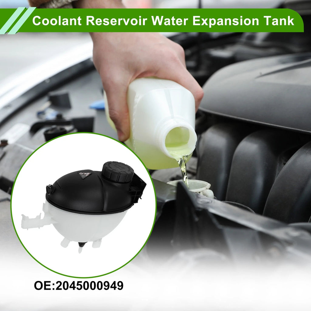 Coolant Expansion Overflow Tank with Cap No. 2045000949 for Mercedes C63 (2008–2015)