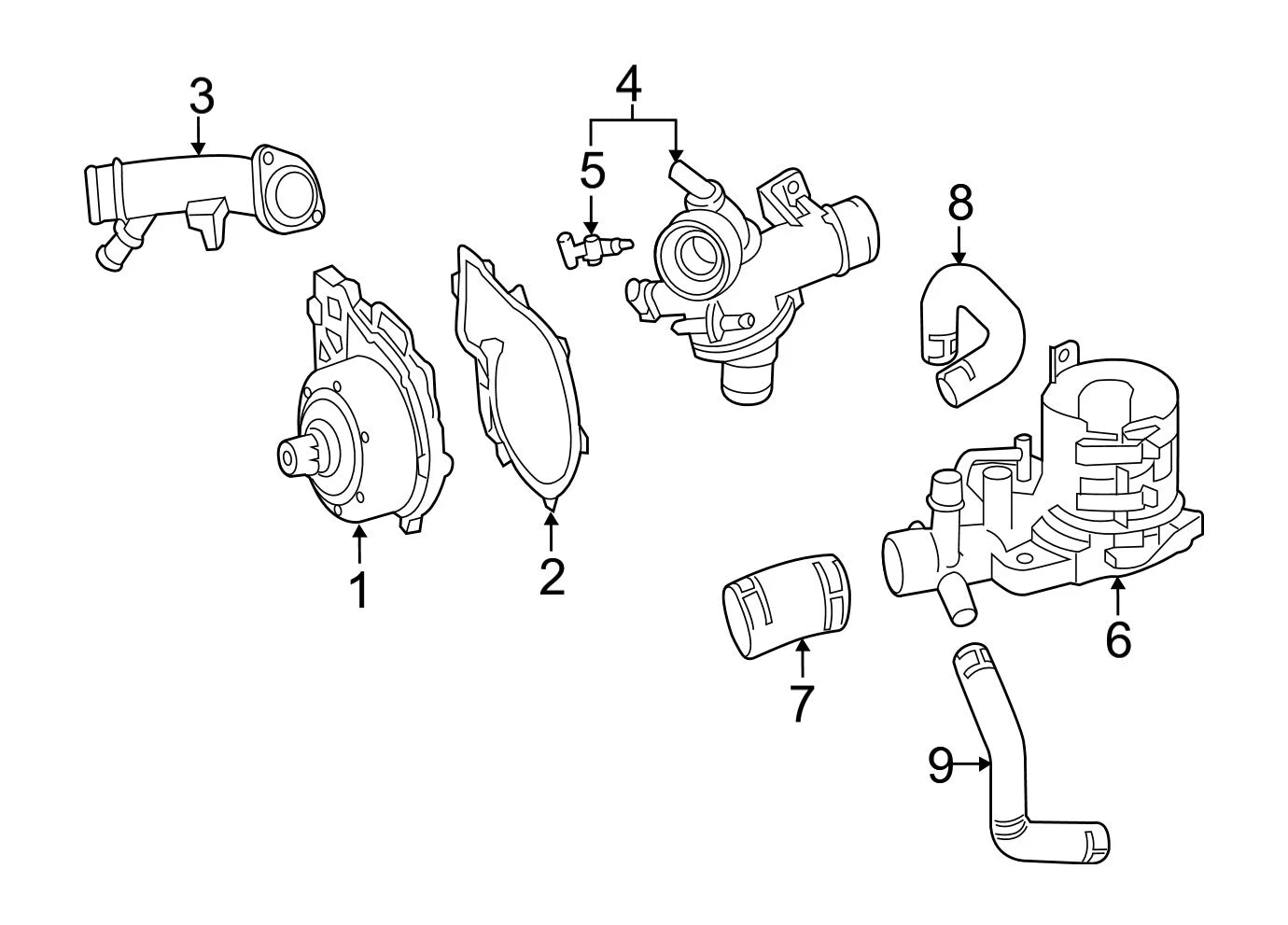 Genuine OEM Radiator Coolant Hose 6512000151 for Mercedes-Benz