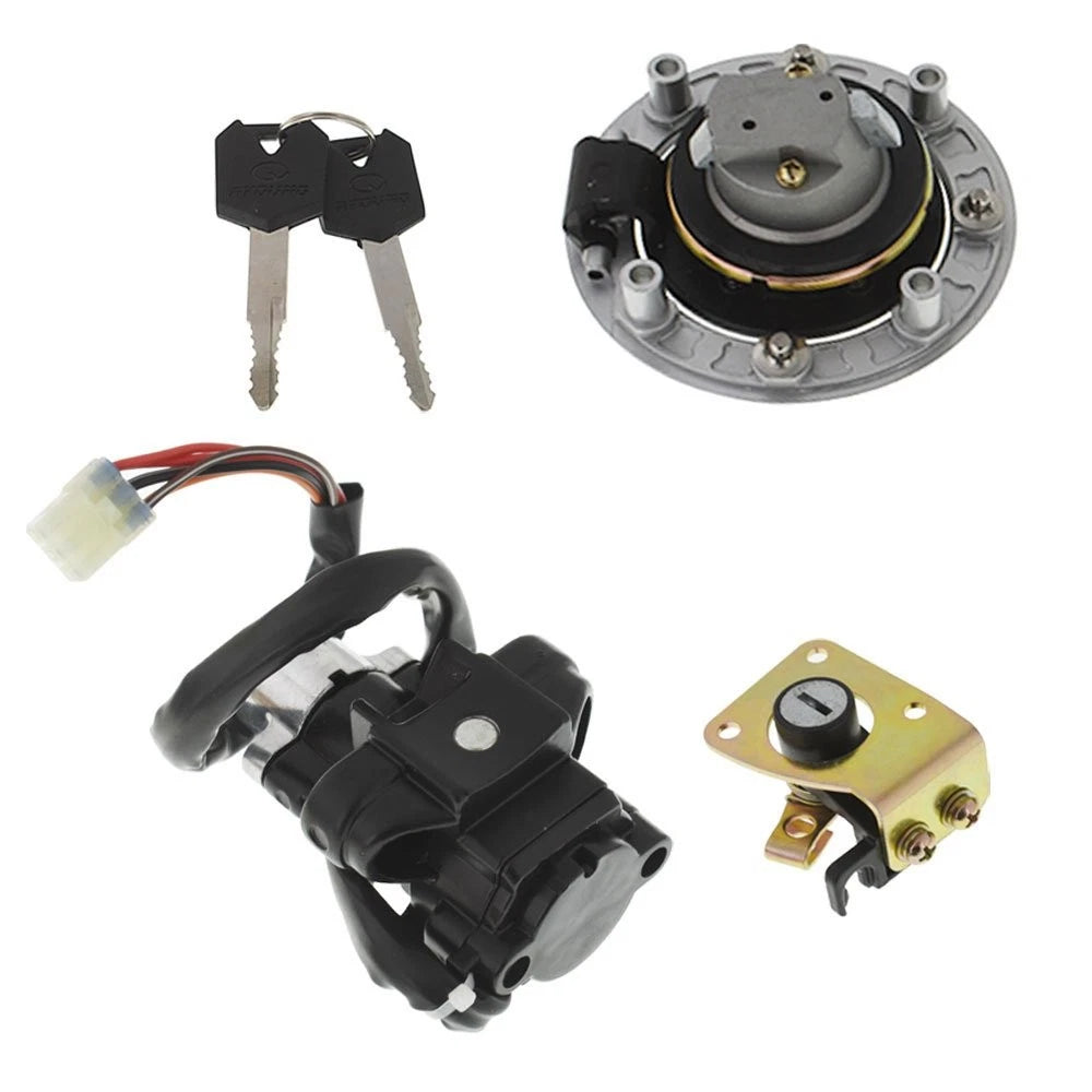 Set of 2 Ignition Switch Key Gas Cap Covers for Suzuki Katana 600 750 (1998–2006)