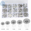150 Pack Aluminum Rivet Nut Kit for Standard Inch SAE (Imperial)