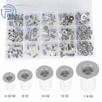150 Pack Aluminum Rivet Nut Kit for Standard Inch SAE (Imperial)