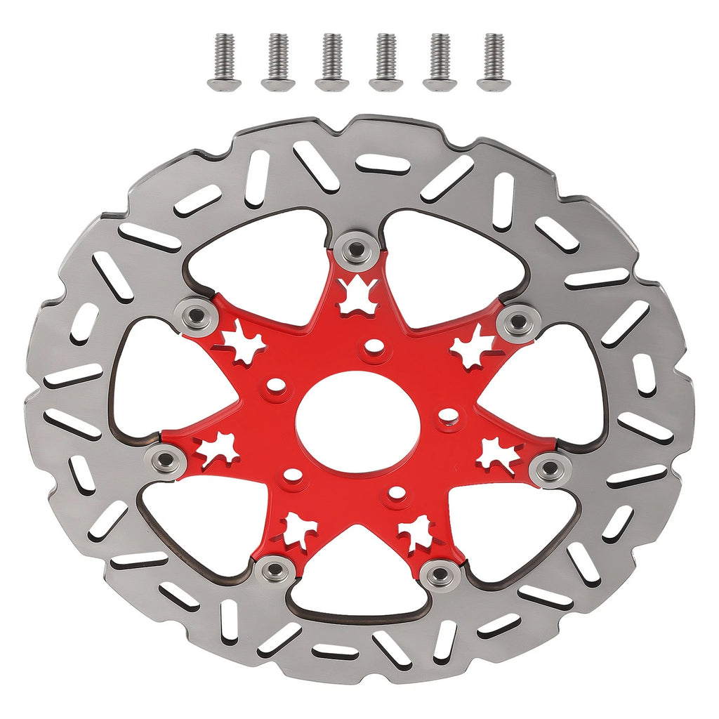 Front Disc Rotors for Harley-Davidson Dyna (2006–2017) & Sportster (2014–2024) Red