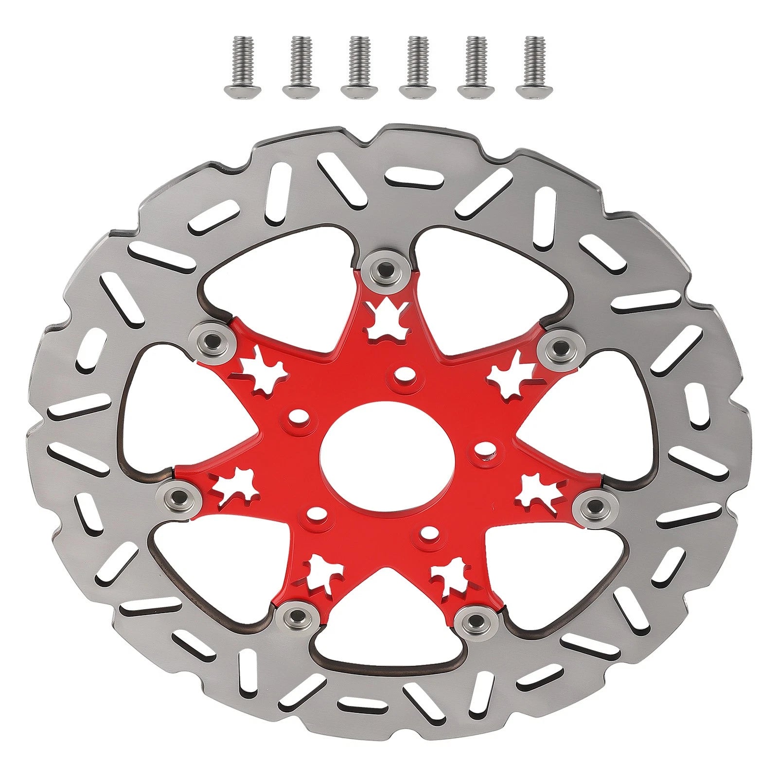 Front Disc Rotors for Harley-Davidson Dyna (2006–2017) & Sportster (2014–2024) Red