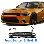 Front Upper Hood Bumper Grille for Dodge Charger (2015–2023) with Light Black