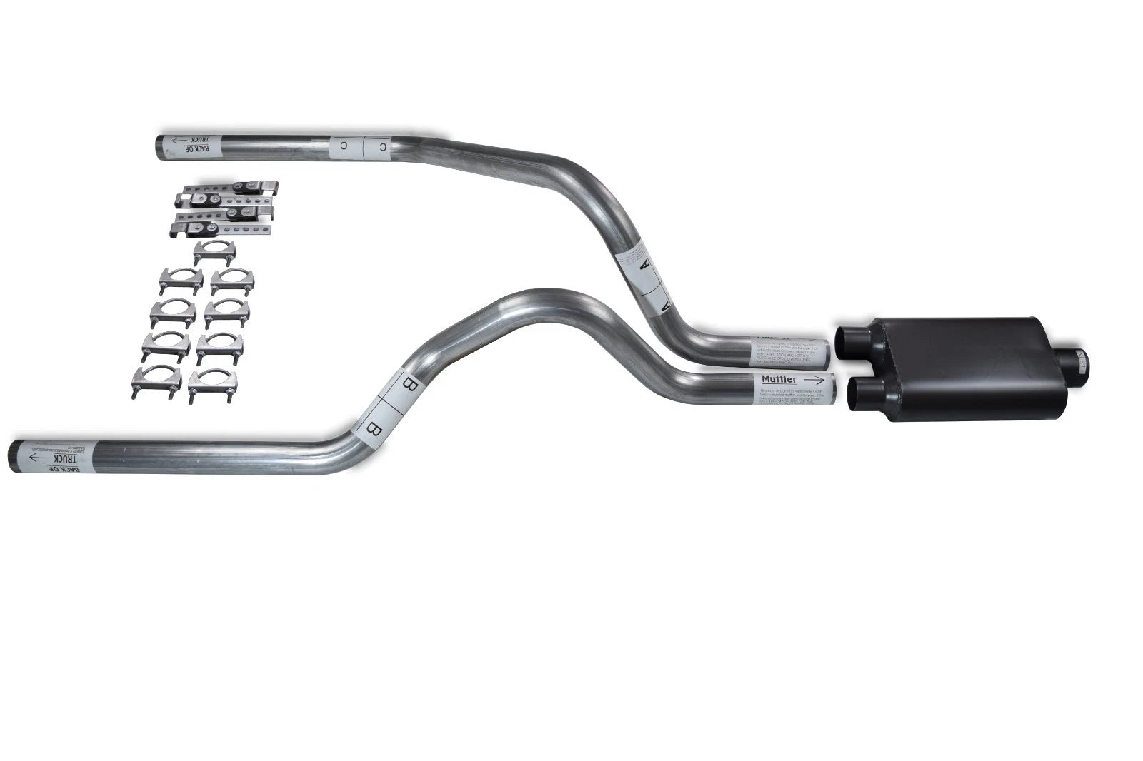 2.5" Dual Exhaust Kit for Dodge Dakota (1987–1996) - 2 Chamber Muffler