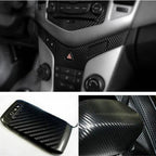 Black 3D Carbon Fiber Vinyl Wrap Roll Film Sticker for Car/Home 127x30cm DIY
