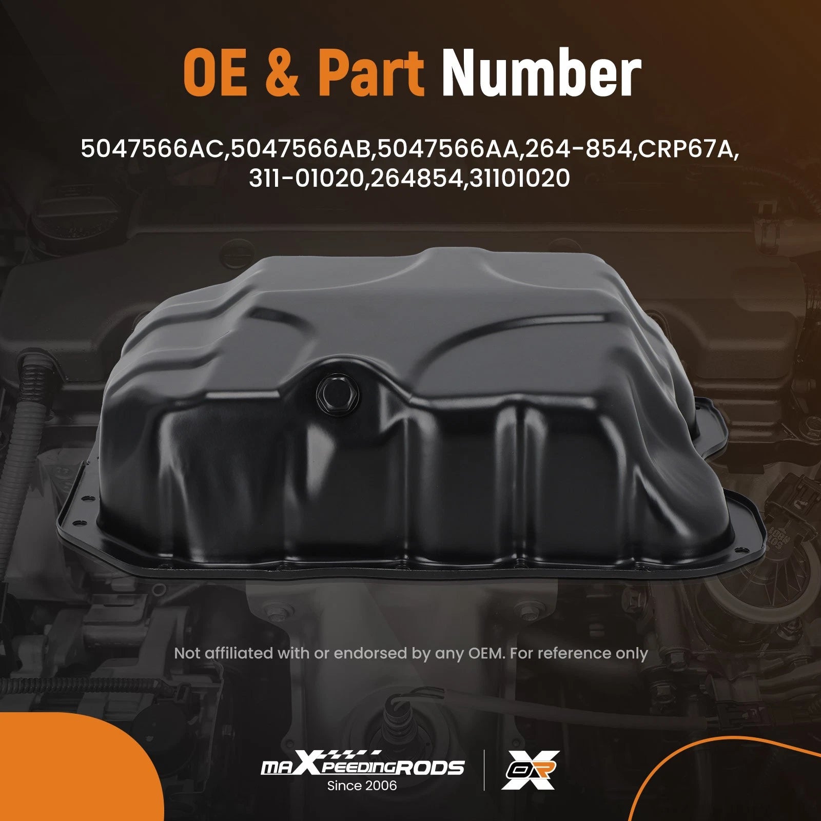 Engine Oil Pan for Fiat 500X Ram ProMaster City (2015–2017)