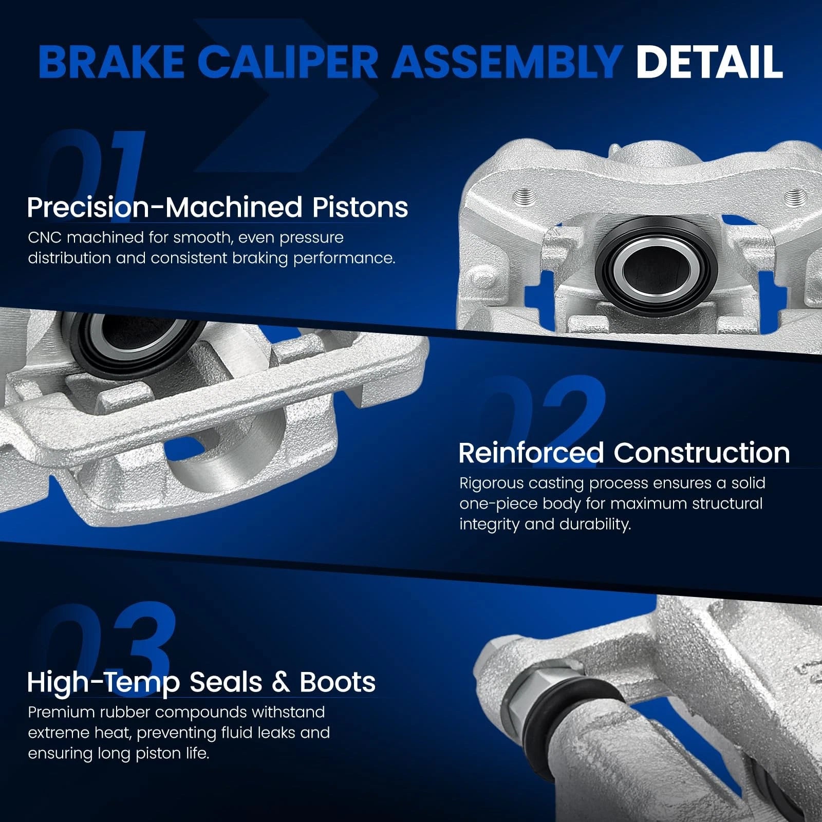 Pair Rear Disc Brake Calipers w/ Bracket for Hyundai Sonata (2006–2008)