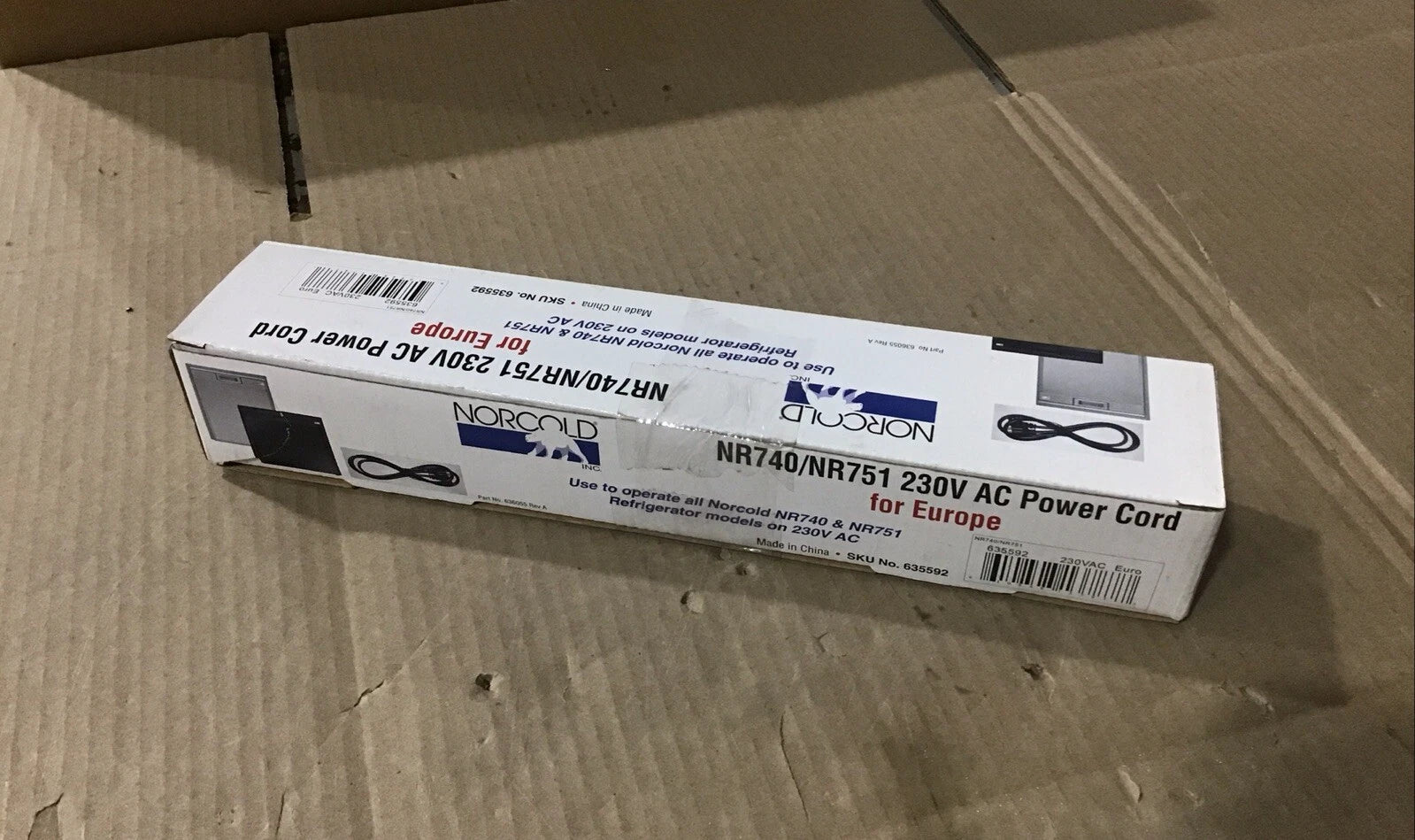 Norcold 120Vac Power Cord for Europe (635592)