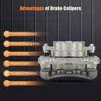 Front Pair Brake Calipers with Bracket for GMC Canyon Chevrolet Colorado (2004–2008)