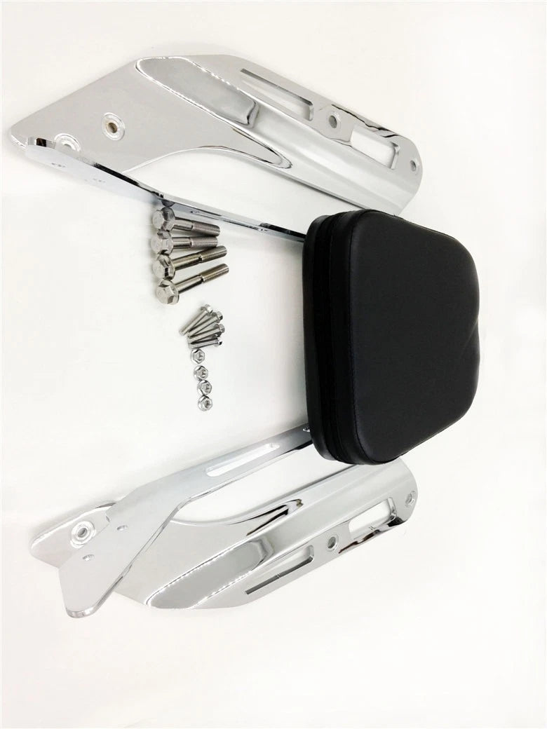 Chrome Flame Backrest Sissy Bar with Leather Pad for Honda VTX 1300N 1300R 1300S (2003–2009)
