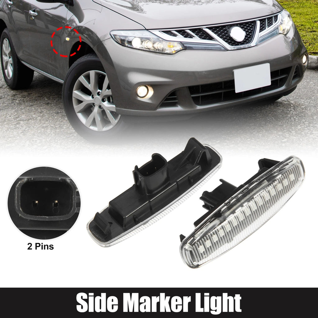 1 Pair Side Marker Lights for Infiniti (Clear Lens)