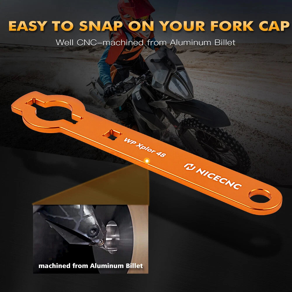 NICECNC WP Xplor Fork Cap Wrench Tool for KTM XC-W 150 250 300 EXC-F 350 450 (2017–2023)