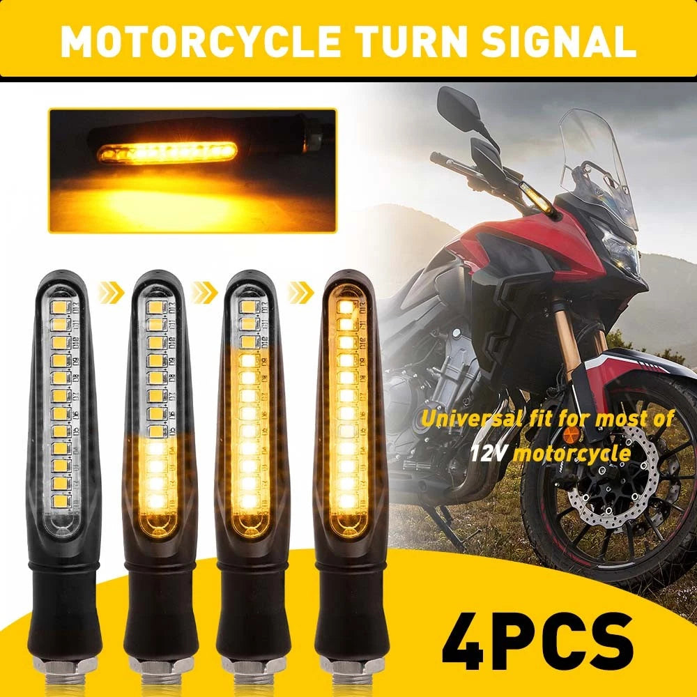 Set of 4 Amber Motorcycle Turn Signal Lights for Suzuki DRZ400S