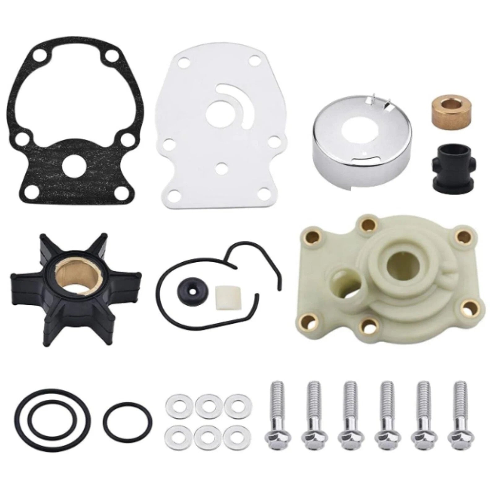 Water Pump Impeller Kit for Evinrude Johnson 20-35 HP (Replaces 0393630, 12070)