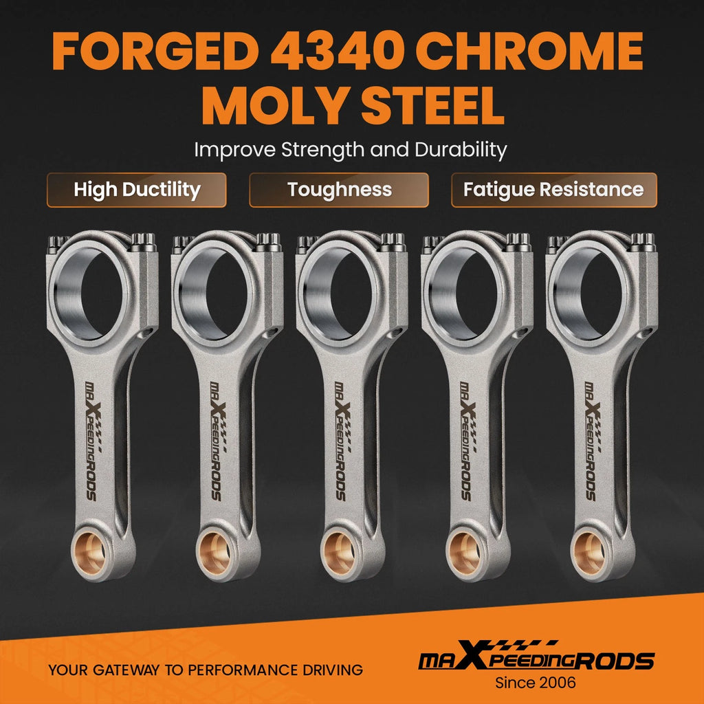 5X H-Beam Connecting Rods for Audi RS 3 (2006–2012) 2.5L TFSI