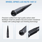 Set of 24 Black Spike Lug Nuts for Chevy Silverado Tahoe