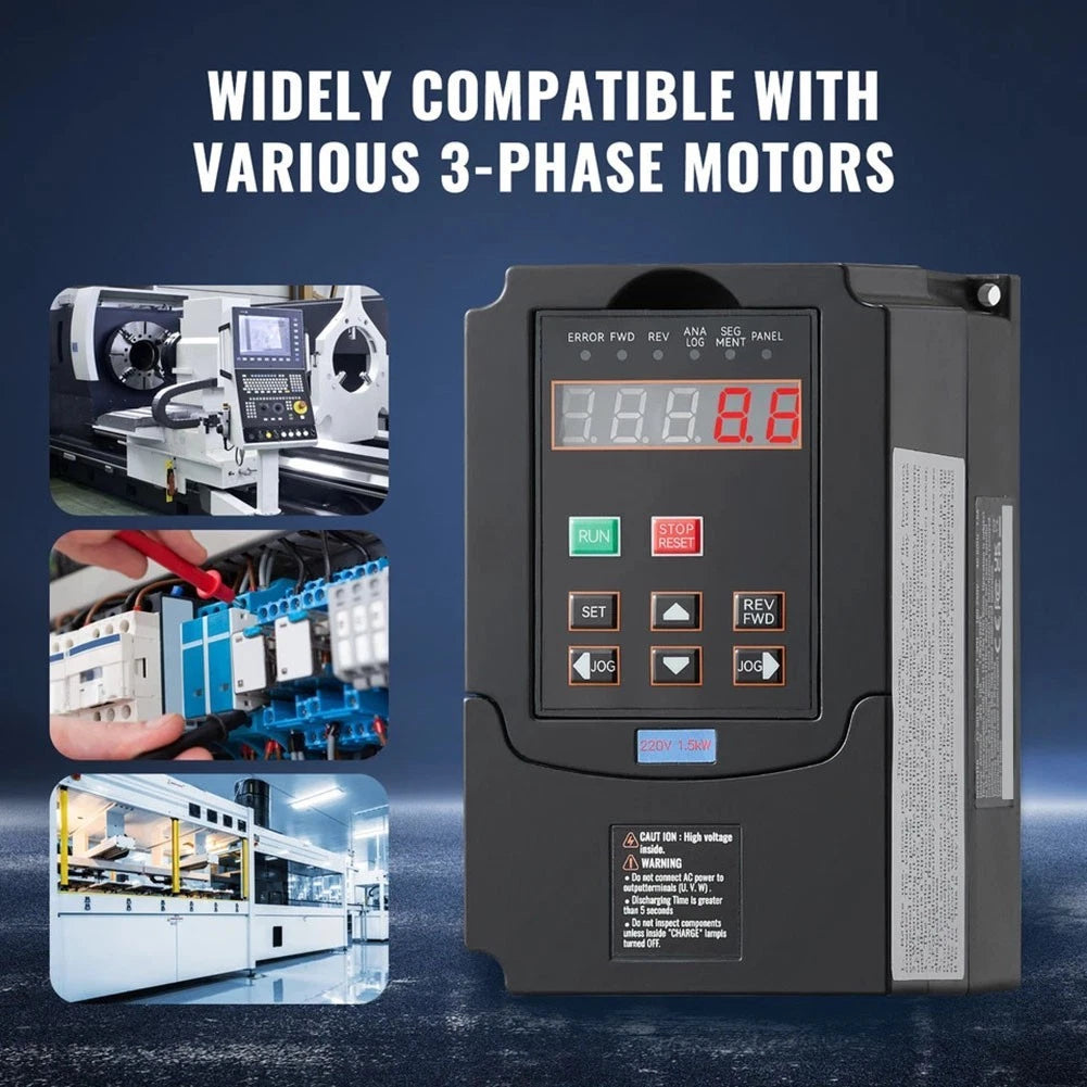 1.5KW 2HP VFD Drive 220V for Industrial Motor Control (0-400Hz)
