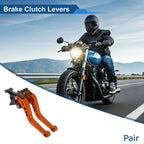 Adjustable Short Brake Clutch Levers for Honda CB599/CB600 Hornet (1998–2006) - Orange
