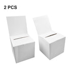 Set of 2 Lightweight White Suggestion Boxes with Removable Header Board