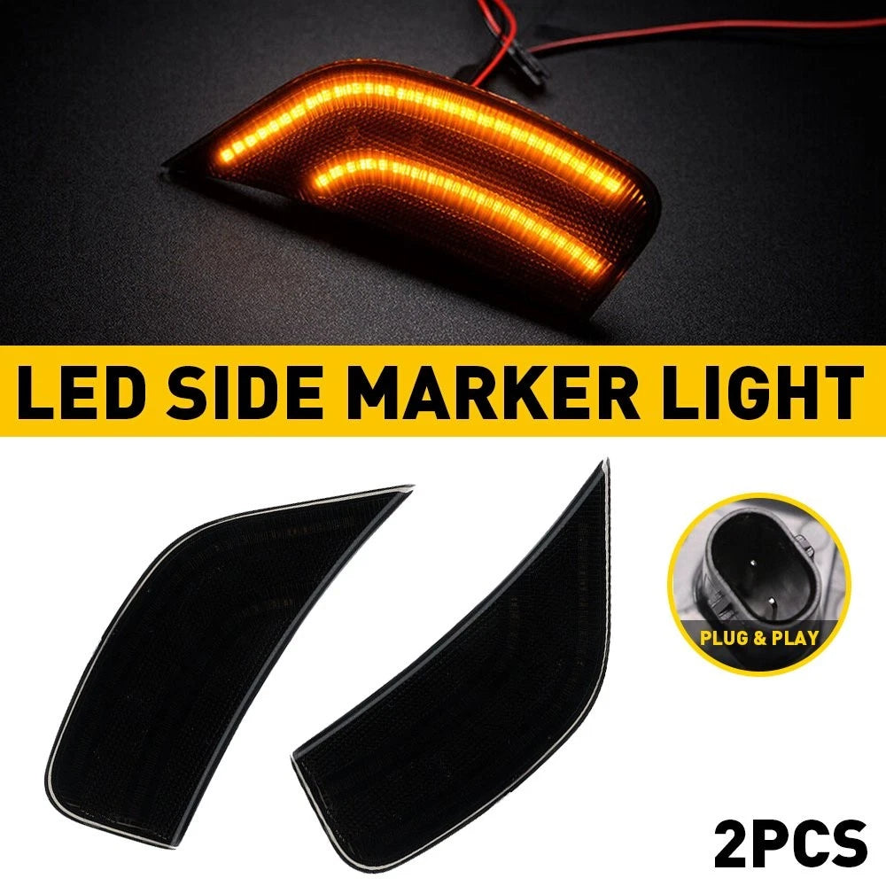 2X LED Smoked White Side Bumper Marker Light for Cadillac ESV Escalade (2021–2022)