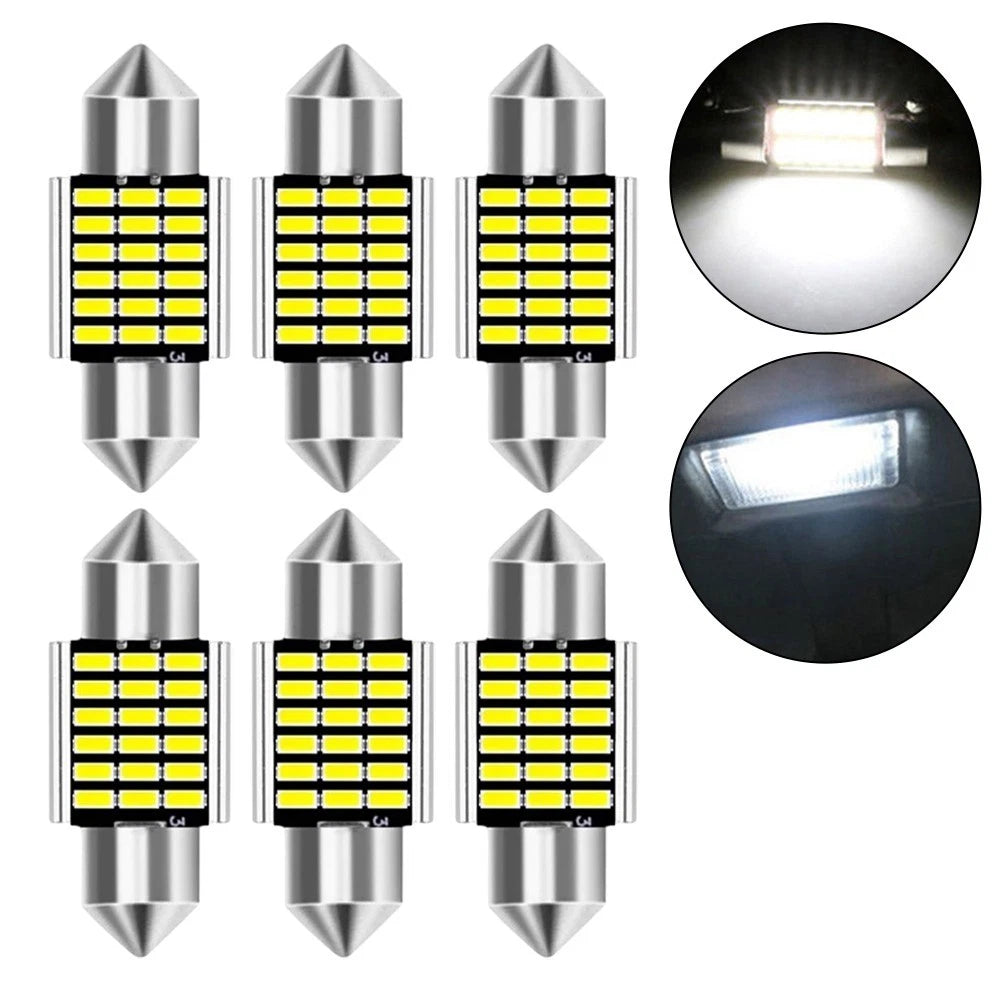Pack of 6 DE3175 3014 LED Bulbs for Automotive Applications